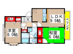 サンハイツ北方Ａの物件間取画像